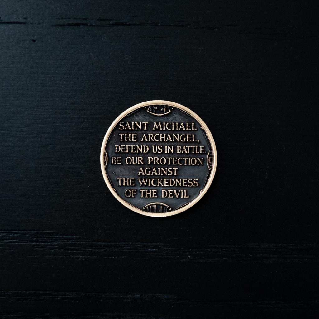 St. Michael Brass Collectible Coin | Religious Prayer Token