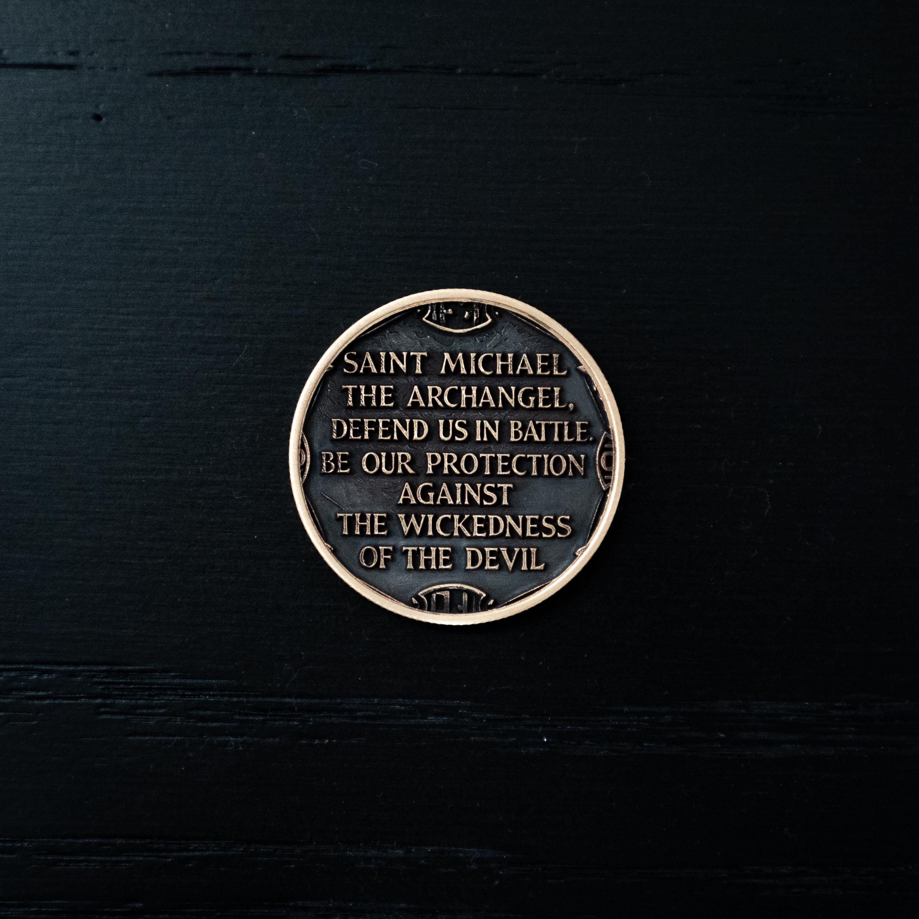 St. Michael Brass Collectible Coin | Religious Prayer Token