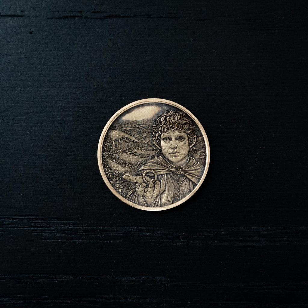 Lord of the Rings Collectible Coin | Gandalf & Frodo Bronze Token