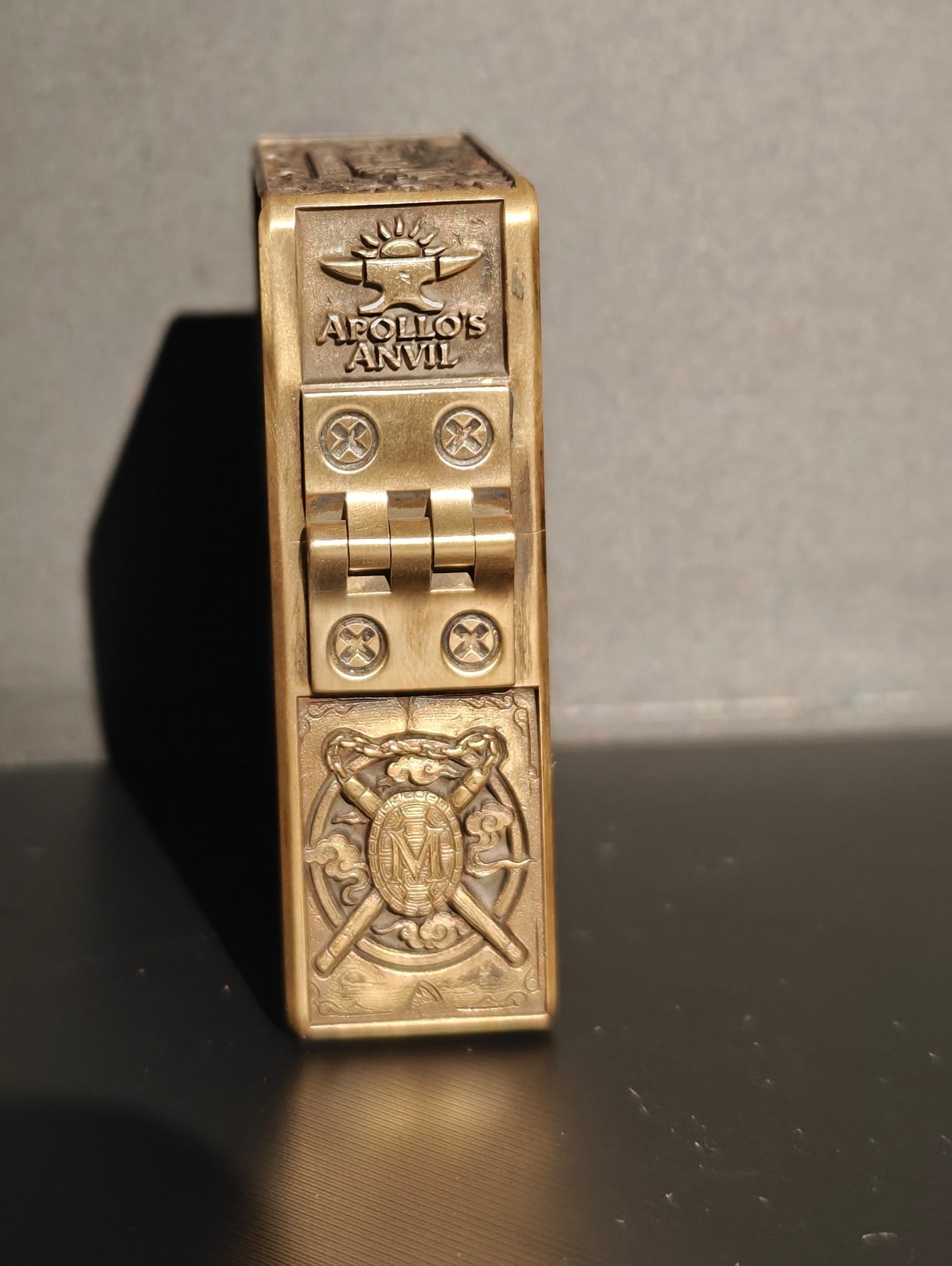 Hand Engraved Brass Martial Arts Reptile Lighter | Detailed Sewer Warrior Collectible | Antique Finish Metal Art | Refillable Gift