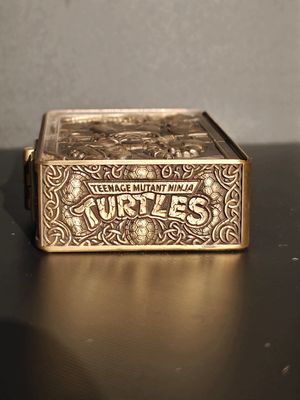 Hand Engraved Brass Martial Arts Reptile Lighter | Detailed Sewer Warrior Collectible | Antique Finish Metal Art | Refillable Gift