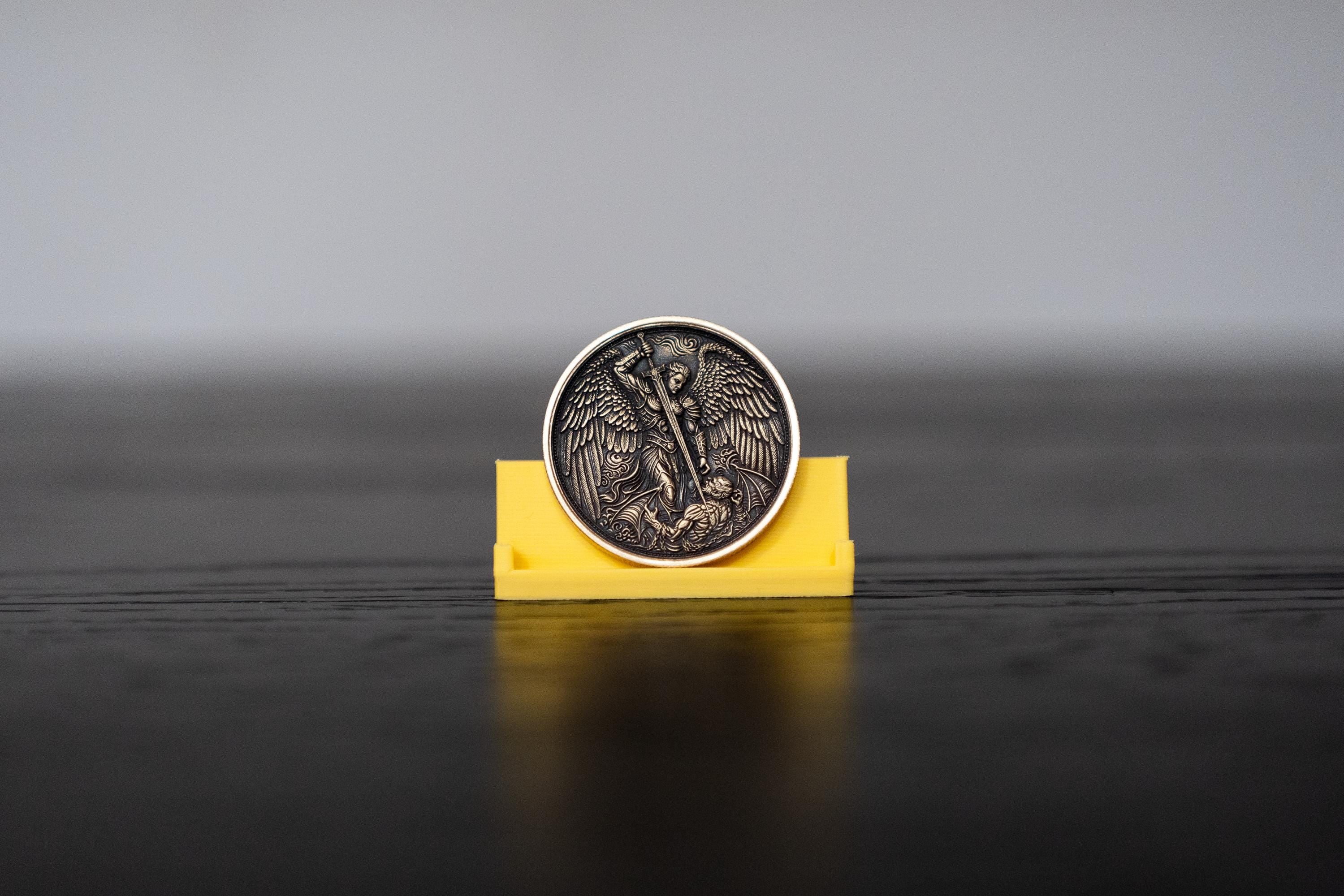 St. Michael Brass Collectible Coin | Religious Prayer Token