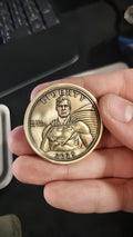 Superman “Liberty” Fantasy Coin – Patriotic Hero Quarter Style Collectible | Superhero Coin | Antique Bronze Display Coin | Apollo’s Anvil