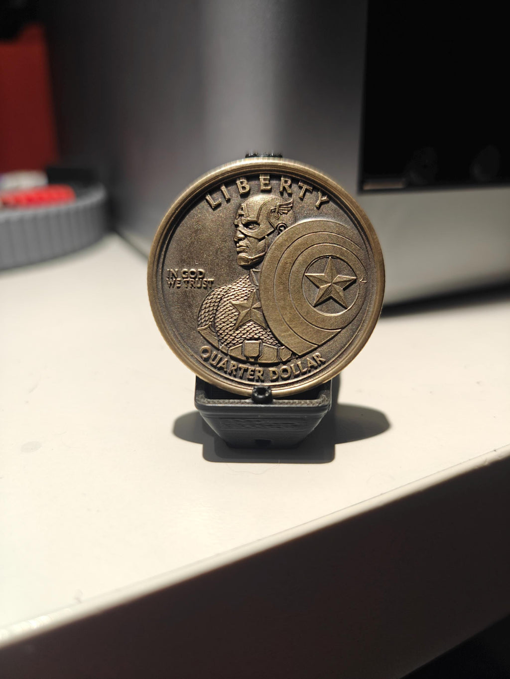 Thanos vs Captain America Custom Tribute Coin – Fantasy 2025 Quarter Dollar – Collectible Metal Coin | Marvel-Inspired Gift