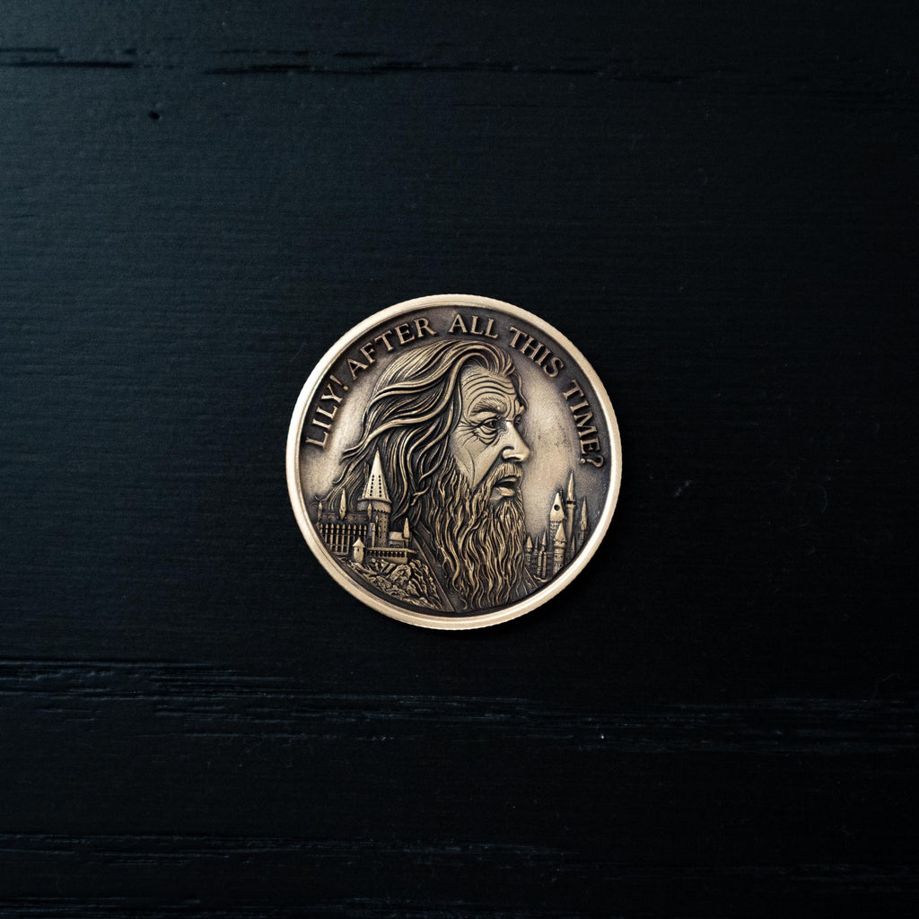 Snape & Dumbledore “Always” Collectible Coin | Lily Tribute | Double-Sided Wizarding Fan Art | Antique Bronze Collector Coin