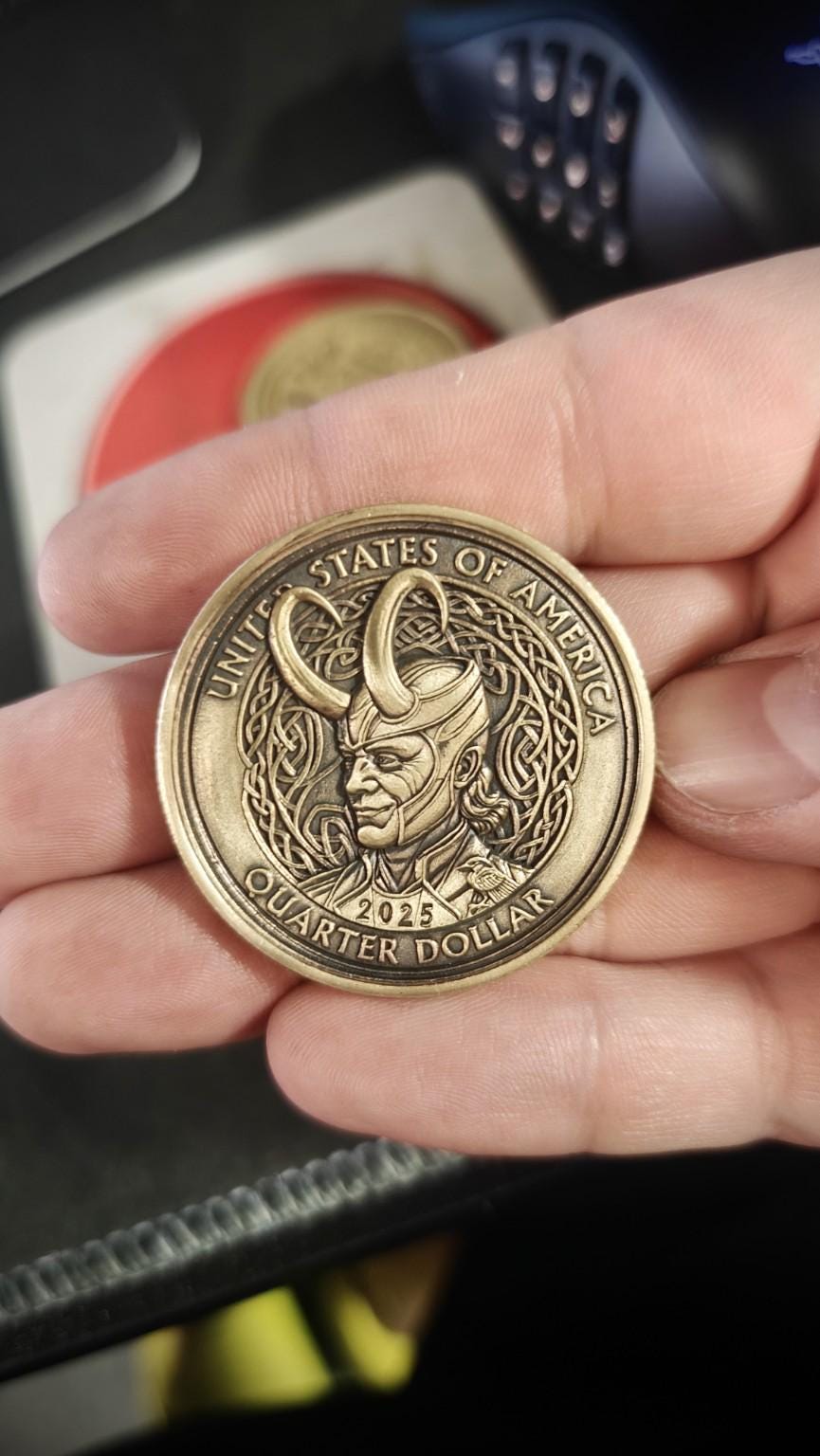 Thor “In God We Trust” Fantasy Coin – Norse Mythology Collectible