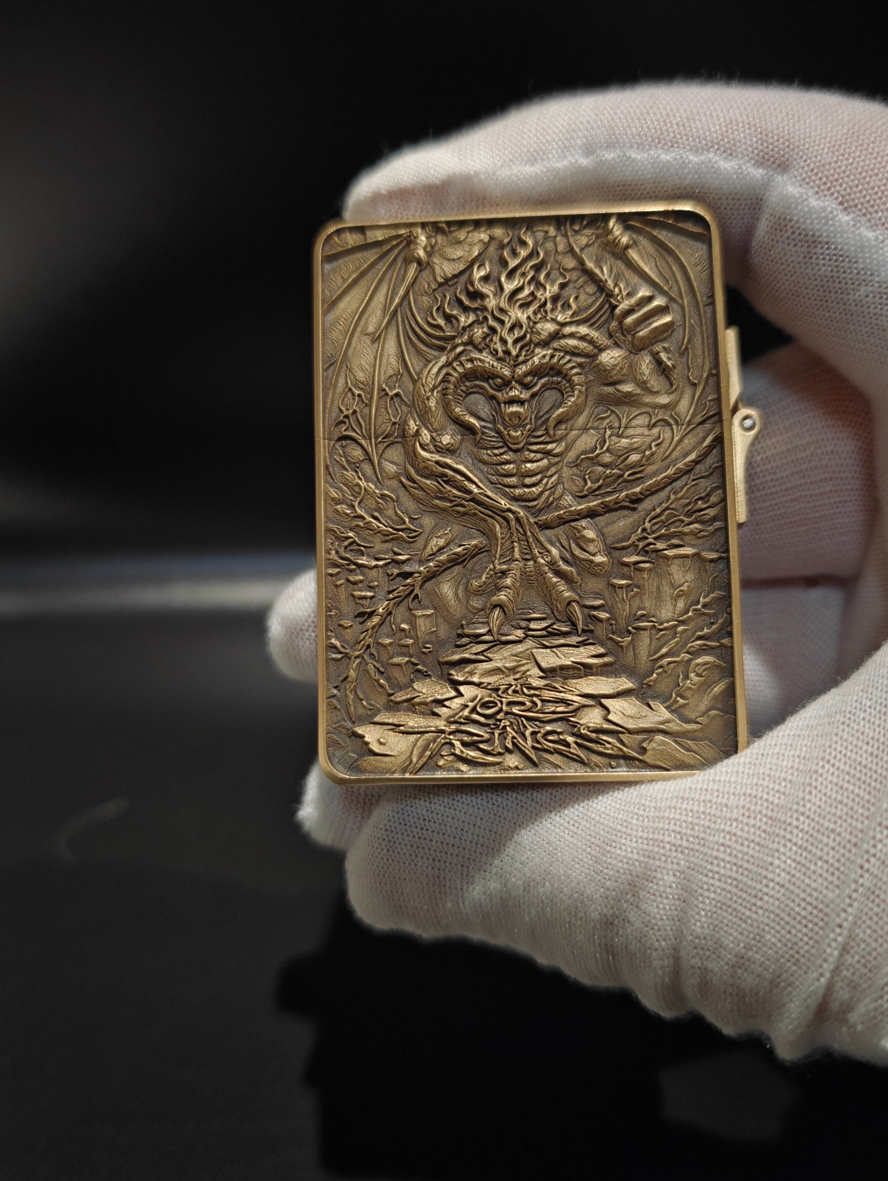 Middle Earth Relic Lighter Antique Bronze Fantasy Engraved Collector Piece | Limited Forged Edition