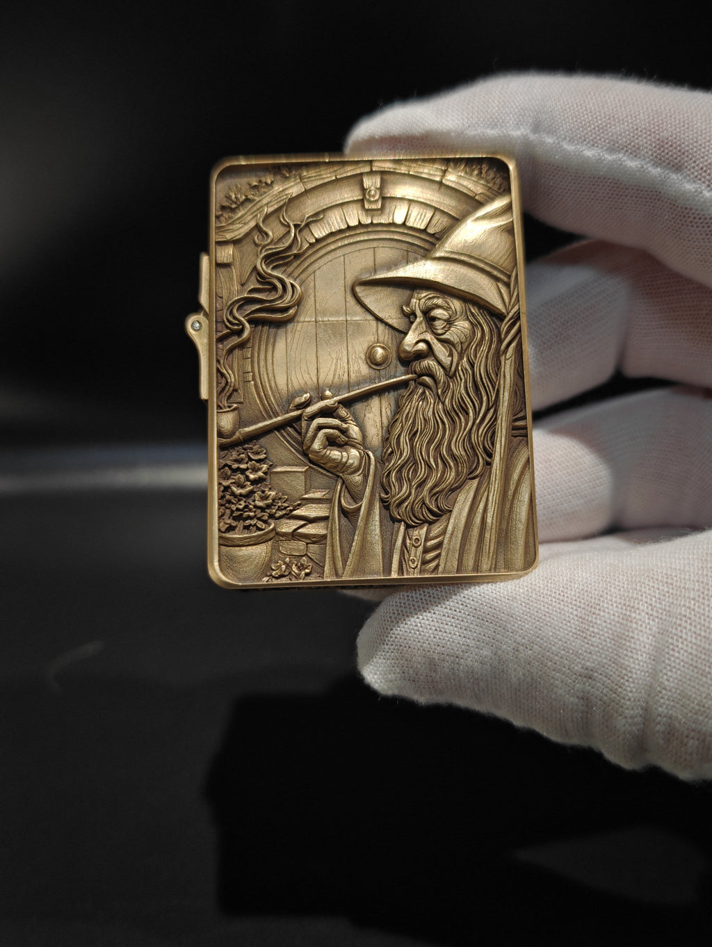 Middle Earth Relic Lighter Antique Bronze Fantasy Engraved Collector Piece | Limited Forged Edition