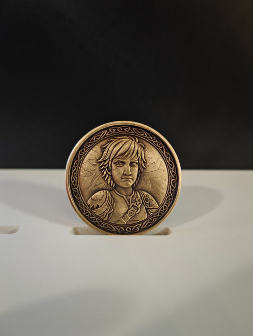 Dragon Rider Coin – Dual-Sided Bronze Fantasy Collectible | 40mm Handmade Medallion | Dragon Companion Coin | Fantasy Collector Gift