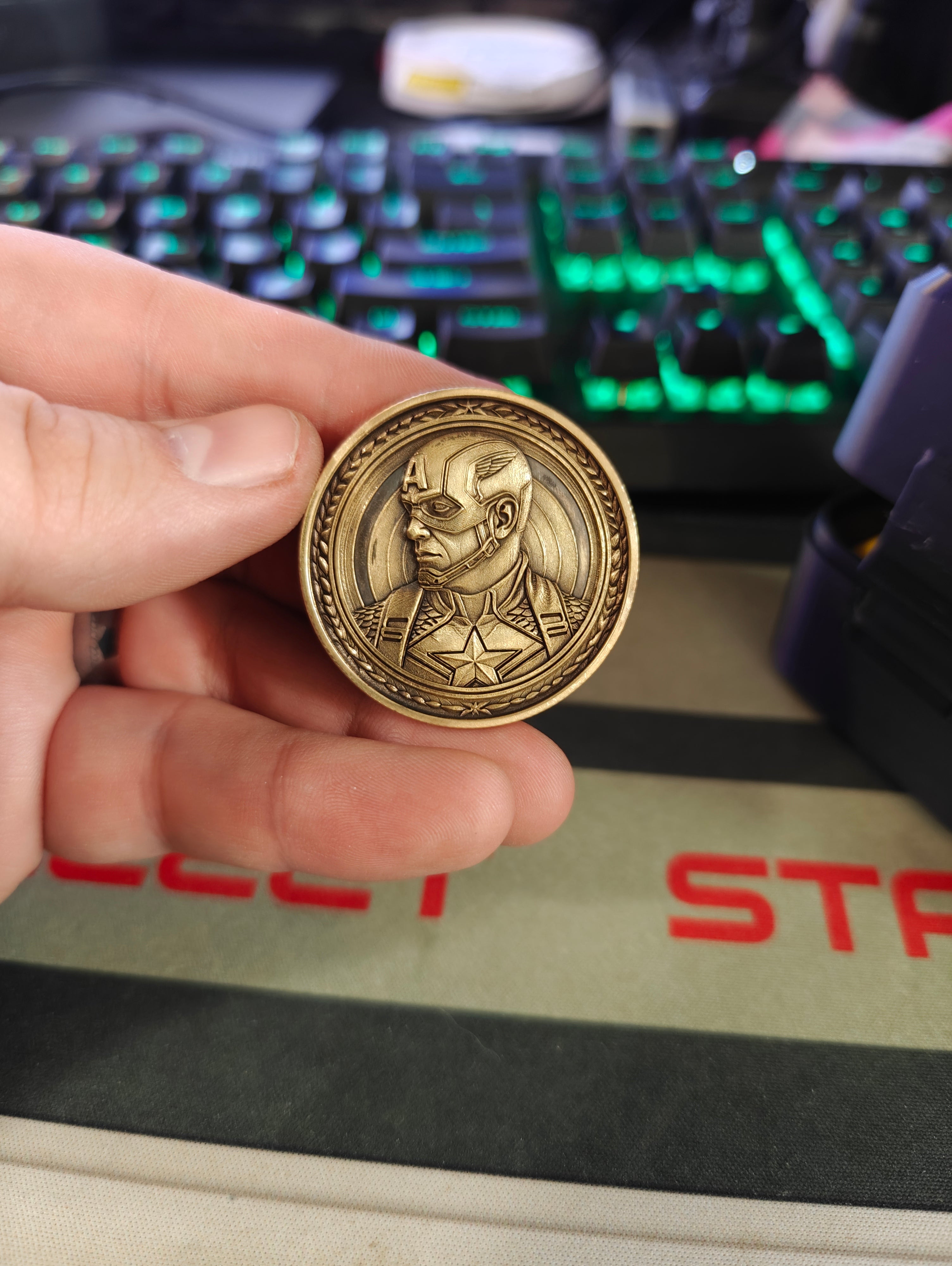 Captain America Shield Coin – Dual-Sided Bronze Super Soldier Collector Medallion