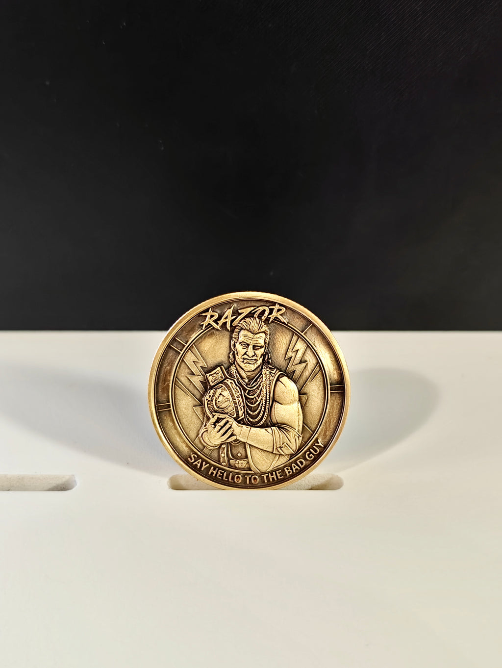 Bad Guy Coin – Dual-Sided Bronze Wrestling Collectible | Razor Tribute Medallion