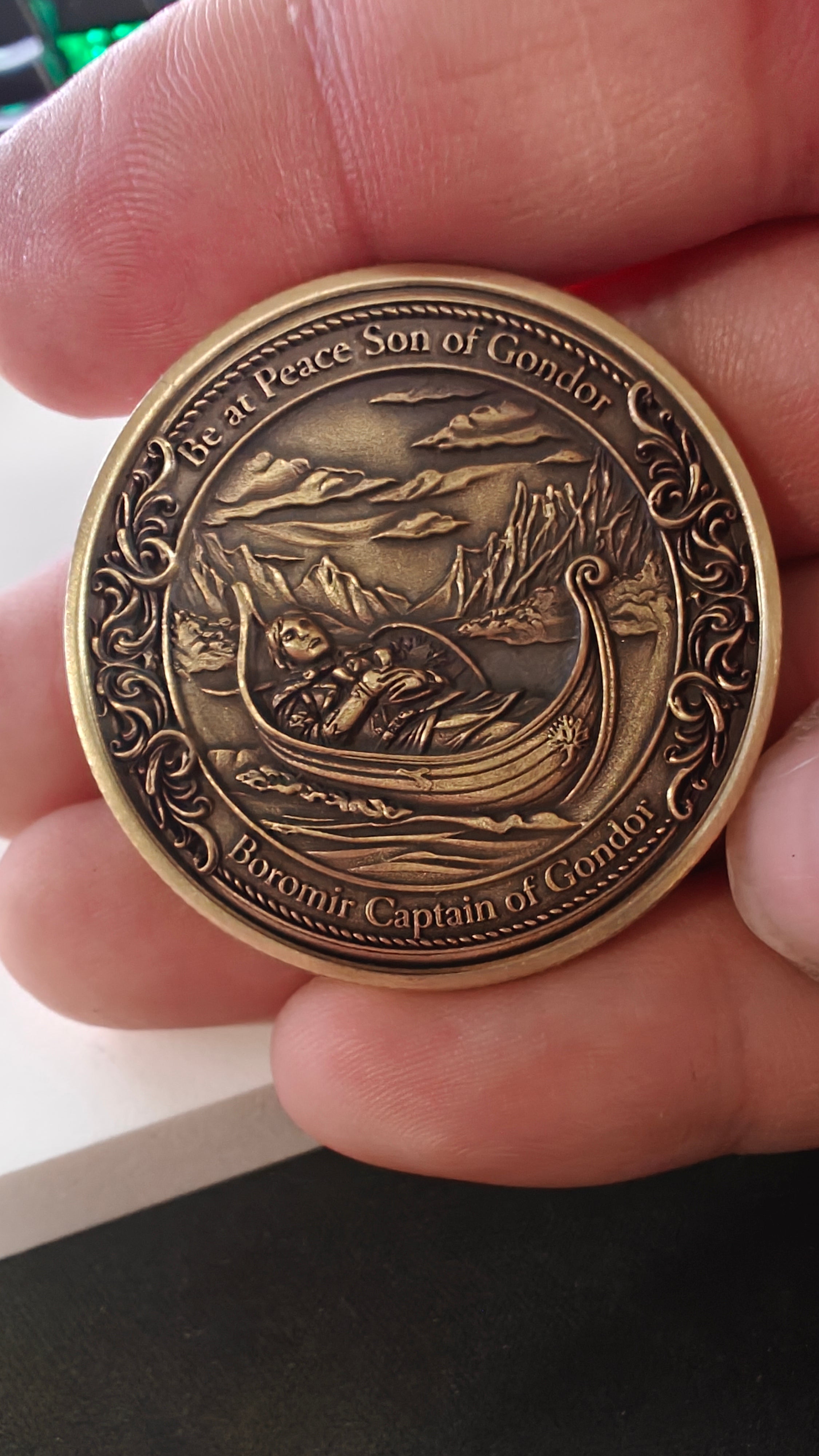 Son of Gondor Memorial Coin – Dual-Sided Bronze Collector Medallion | Captain of Gondor Tribute