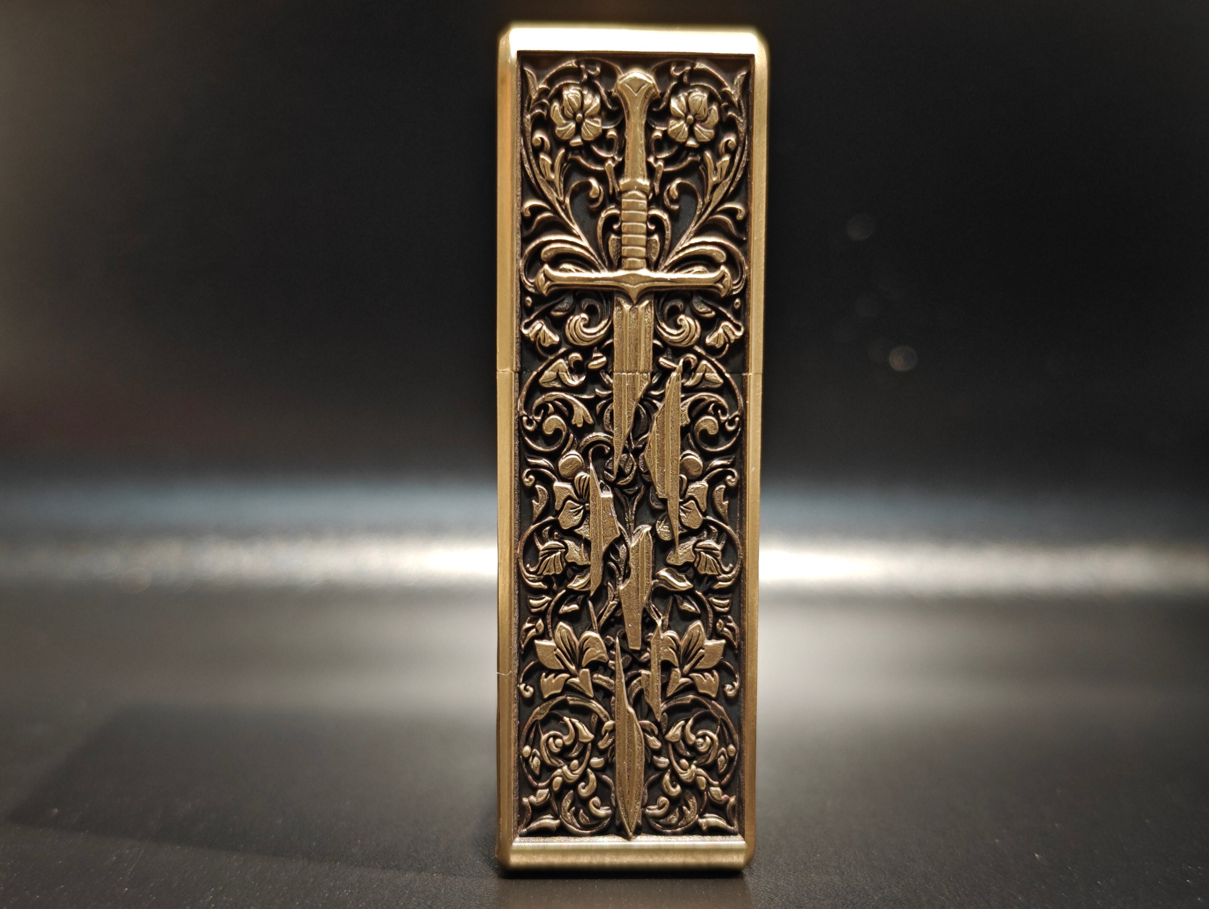 Middle Earth Relic Lighter Antique Bronze Fantasy Engraved Collector Piece | Limited Forged Edition