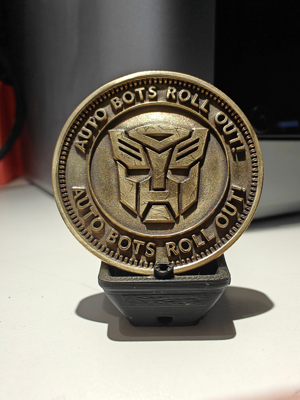 Heroic Robot Leader Coin – Dual-Sided Bronze Collectible | 40mm Handcrafted Sci-Fi Medallion | Robot Collector Gift | Apollo’s Anvil