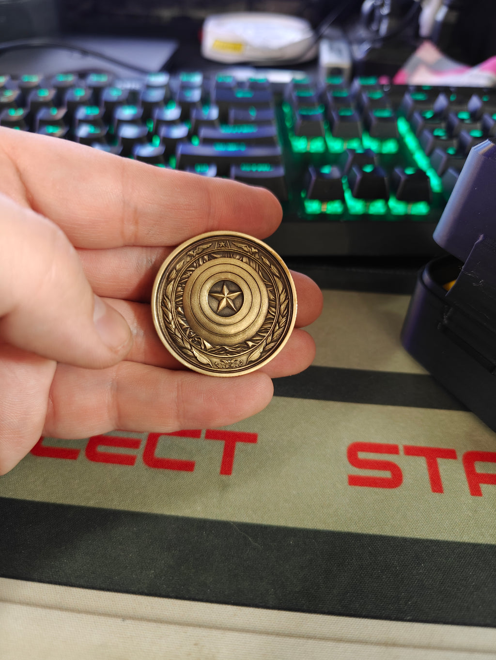 Captain America Shield Coin – Dual-Sided Bronze Super Soldier Collector Medallion