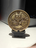 Heroic Robot Leader Coin – Dual-Sided Bronze Collectible | 40mm Handcrafted Sci-Fi Medallion | Robot Collector Gift | Apollo’s Anvil