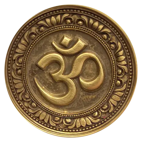 Om & Lotus Flower, front