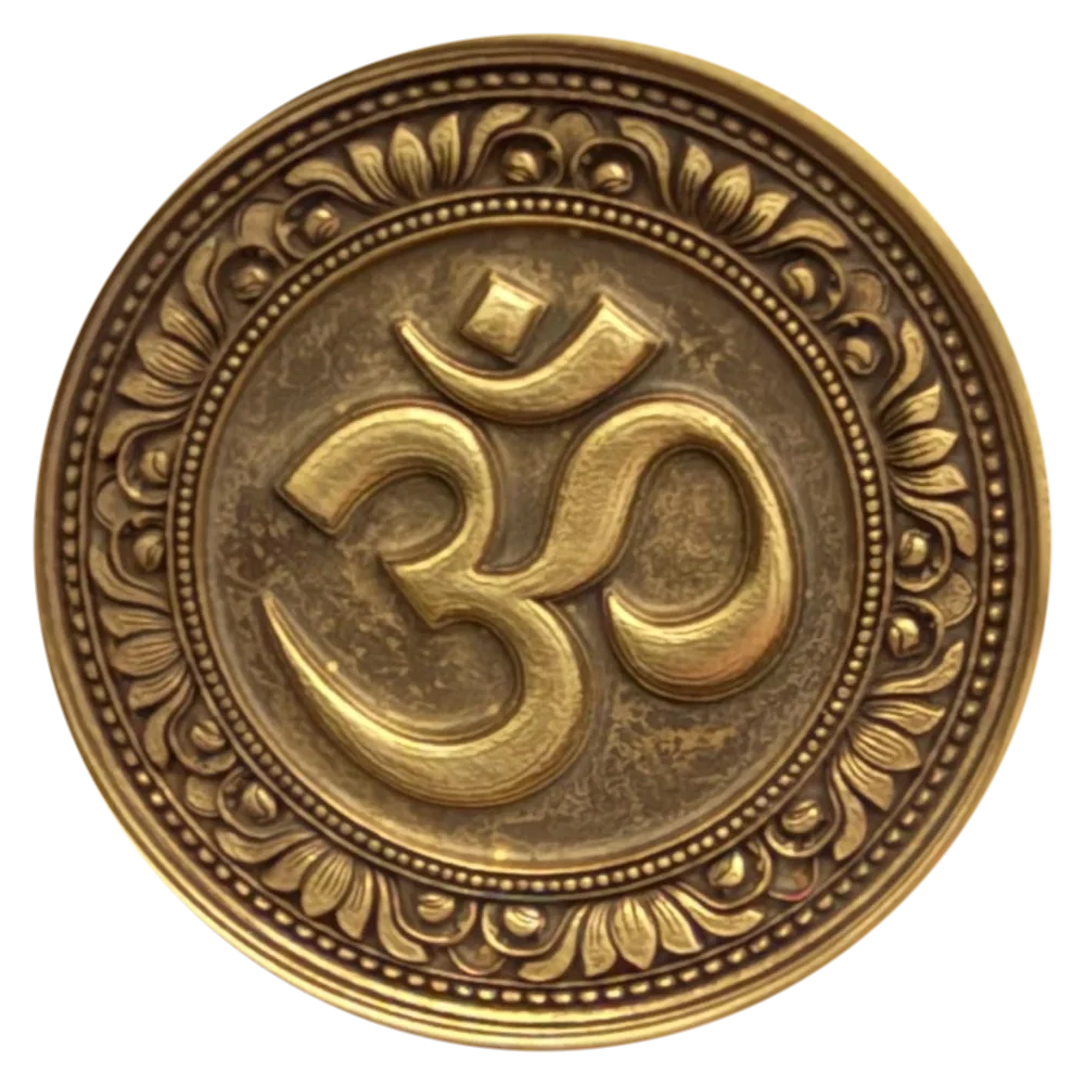Om & Lotus Flower, front